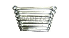 8 Pc Ring Spanner Set Metric Chrome Plated - SPAREZO